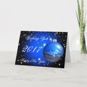 Wishing you a happy new year holiday card