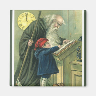 Wishing You a Happy New Year, Vintage Father Time  Magnet