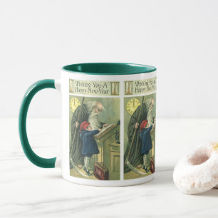 Wishing You a Happy New Year, Vintage Father Time  Mug