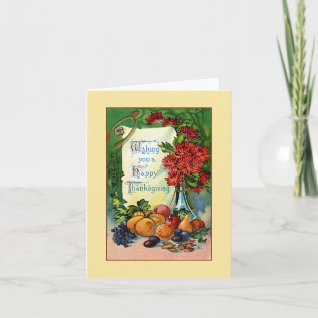 Wishing You a Happy Thanksgiving Notecard (Front)