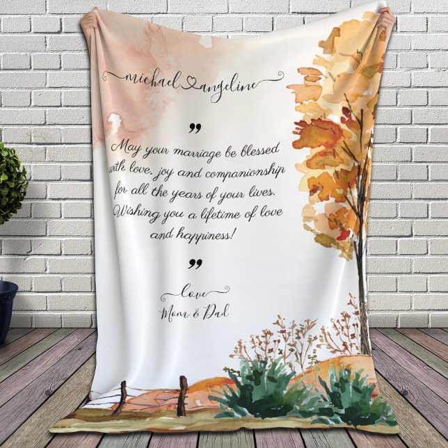 Wishing You a Lifetime of Love Wedding Wishes Sherpa Blanket (Creator Uploaded)