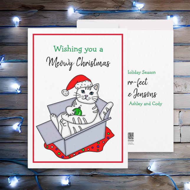 Wishing you a Meowy Christmas | Holiday Cat Pun   (Creator Uploaded)