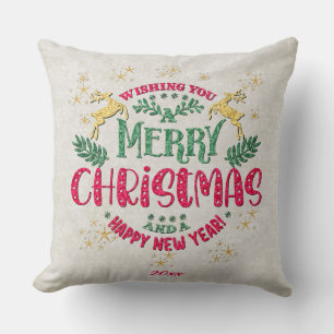 Wishing You a Merry Christmas & a Happy New Year  Cushion