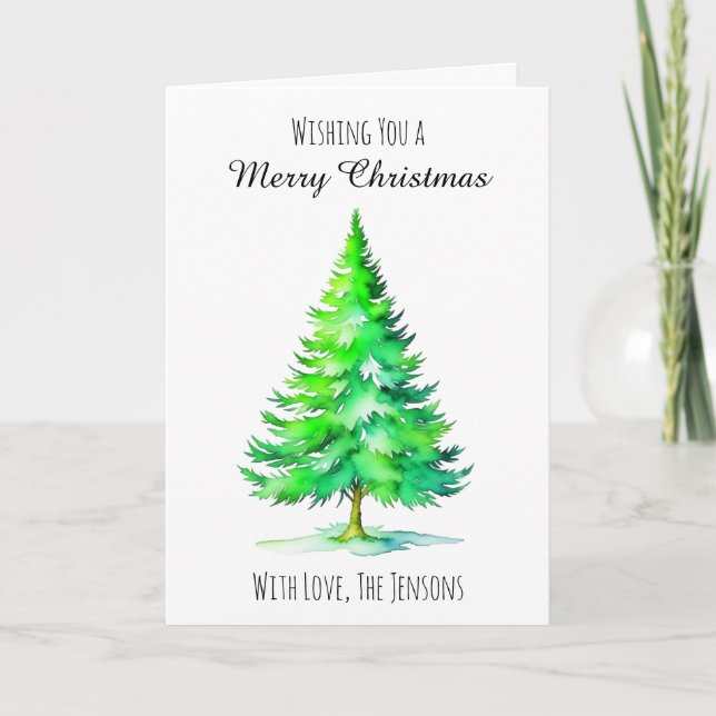 Wishing You a Merry Christmas Personalised Card (Front)