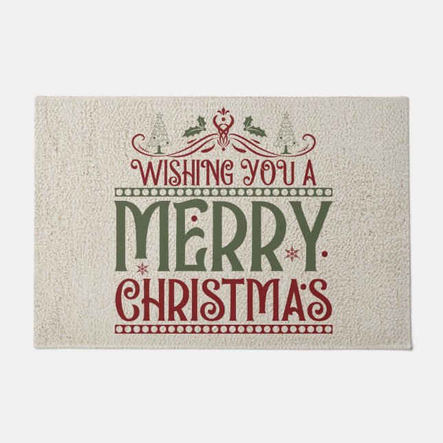 Wishing you a merry xmas doormat (Front)