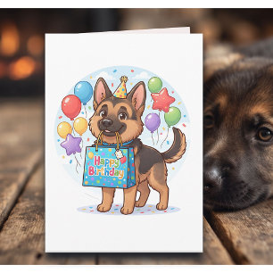 Wishing You a Paw-some Birthday German Shepherd Card