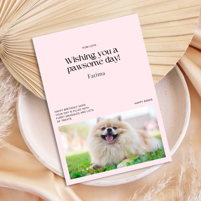 Wishing You a Pawsome Day Pomeranian Card (Wishing You a Pawsome Day Pomeranian Card)