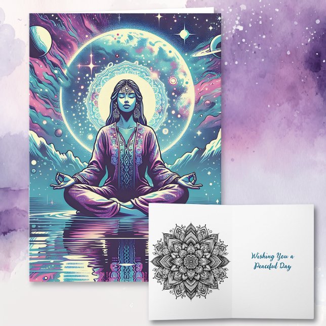 Wishing You a Peaceful Day | Colour Me Mandala Card (Creator Uploaded)