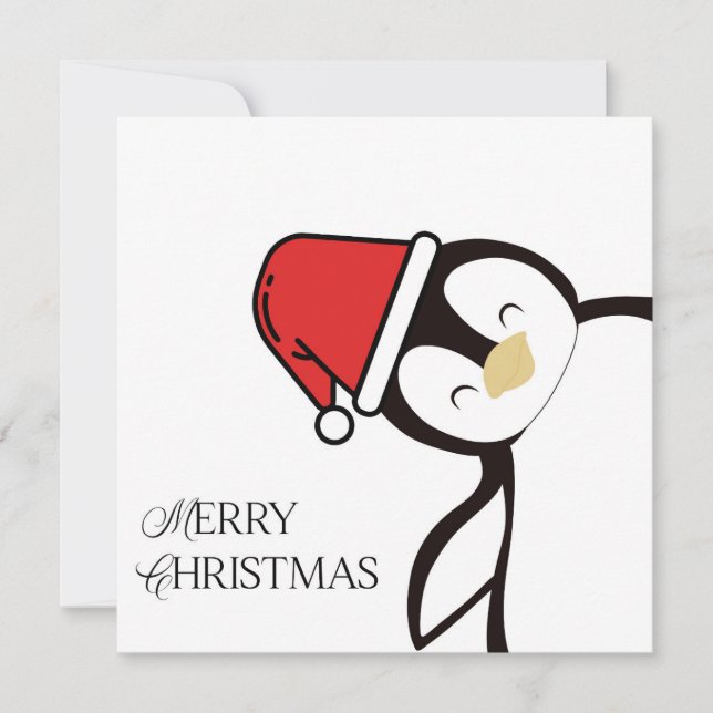 Wishing You a Penguin-Tastic Christmas! Card (Front)