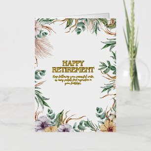 "Wishing You a Relaxing and Rewarding Retirement!" Foil Greeting Card