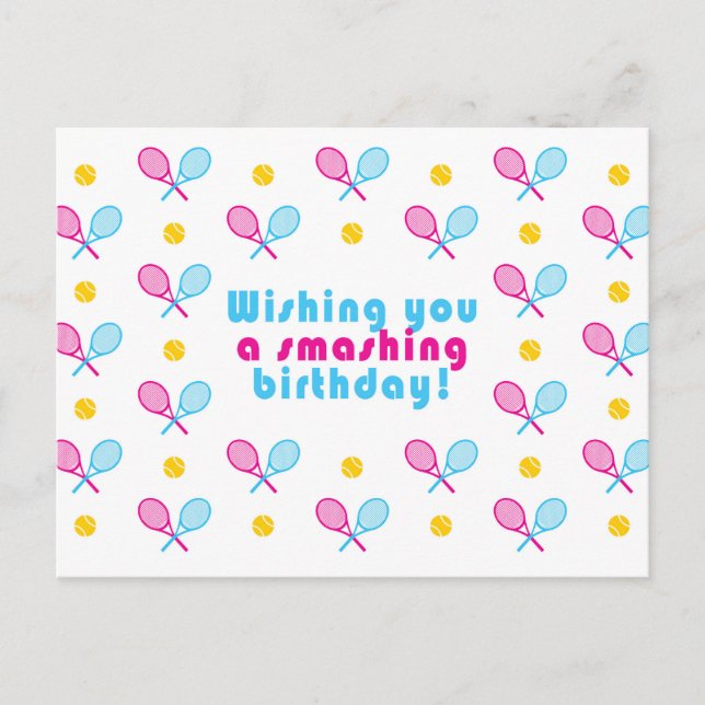 Wishing you a smashing Birthday Postcard (Front)