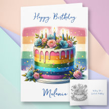 Wishing you a Spectacular Birthday Rainbow Cake