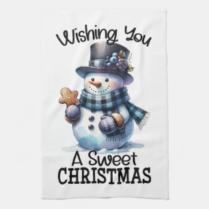 Wishing you a sweet Christmas Tea Towel