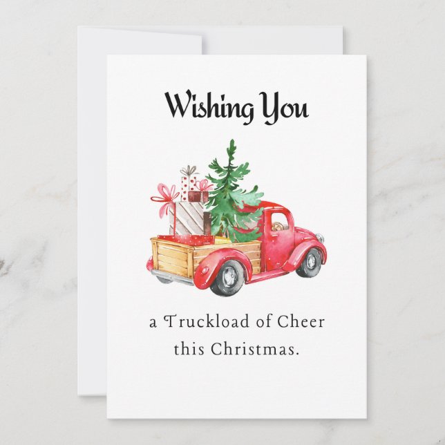Wishing You A Truckload of Cheer Christmas Card (Front)