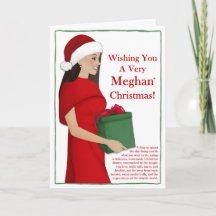 Wishing You A Very Meghan Christmas Card
