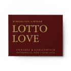 Wishing You a Whole Lotto Love Wedding Lottery 