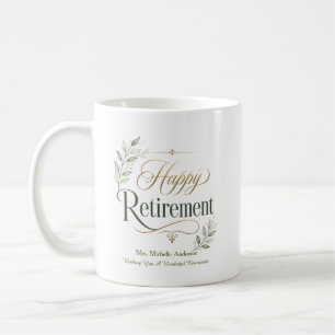 Wishing You A Wonderful Retirement Personalised Coffee Mug