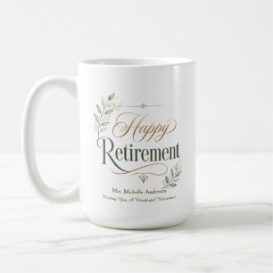 Wishing You A Wonderful Retirement Personalised Coffee Mug