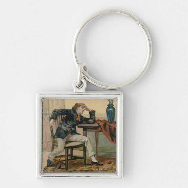 Wishing You An Utterly Charming Time, Victorian Ch Key Ring (Front)