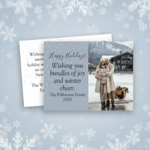 Wishing You Bundles of Joy Family Holiday Postcard
