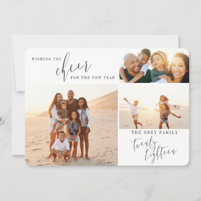 WISHING YOU CHEER FOR THE NEW YEAR HOLIDAY CARD (Front)