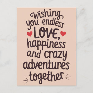 Wishing You Endless Love And Crazy Adventures Postcard