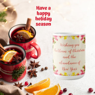 Wishing You,  Flower Roses Bouquet Holiday Quotes Coffee Mug