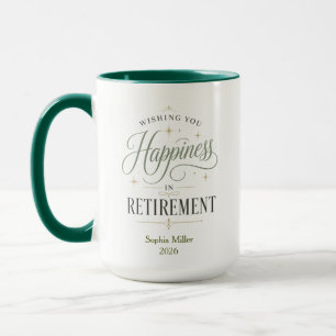 Wishing You Happiness In Retirement Personalised Mug