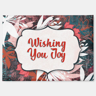 Wishing You Joy – Winter Floral Congratulations  Magnet