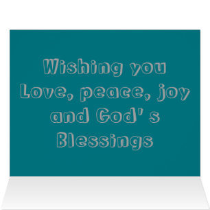 Wishing you Love Joy & Peace Greeting  Template