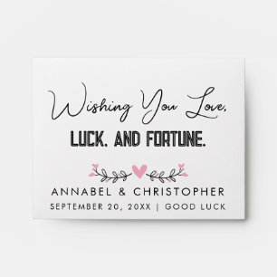 Wishing You Love, Luck, and Fortune Wedding Lotto Envelope