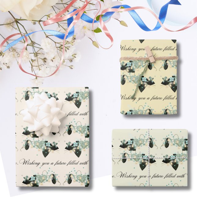 Wishing you Love Wedding Wrapping Paper Sheet (Creator Uploaded)