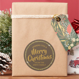 Wishing You Merry Christmas Custom Stickers