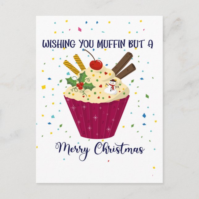 wishing you muffin but a Merry christmas Card (Front)