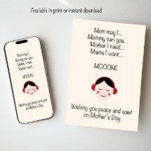 Wishing you Peace and Quiet on Mother's Day