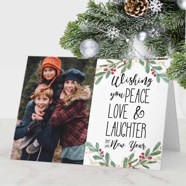 Wishing You Peace Love Laughter | New Year Holiday Card (Creator Uploaded)