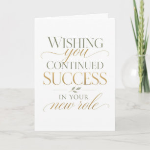 Wishing You Success in Your New Role Card