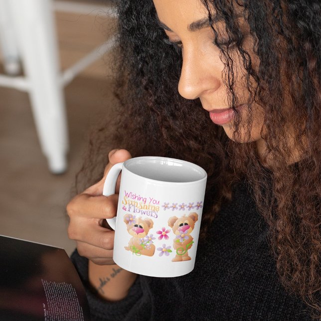 Wishing You Sunshine And Flowers Coffee Mug (Creator Uploaded)