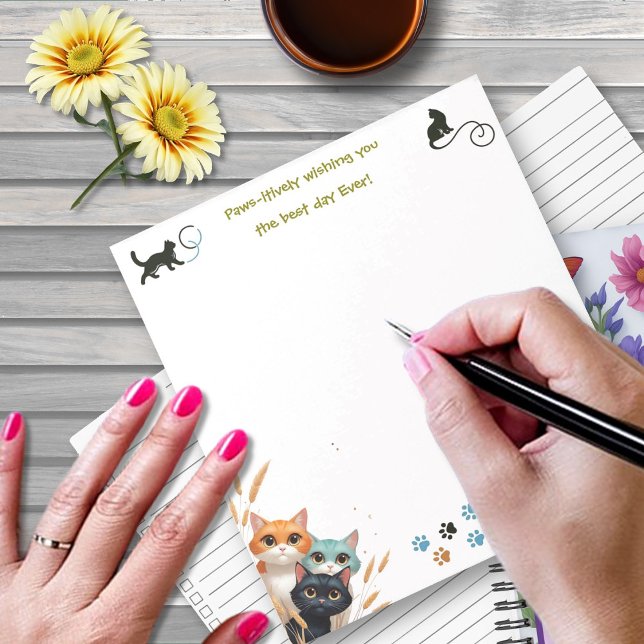 Wishing You The Best Day Ever Positivity Cat Notepad (Creator Uploaded)