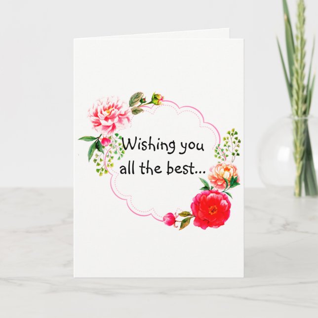 Wishing You the Best Get Well Card (Front)