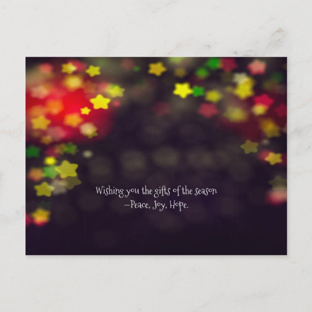 Wishing You the Gifts of the Season Postcard (Front)