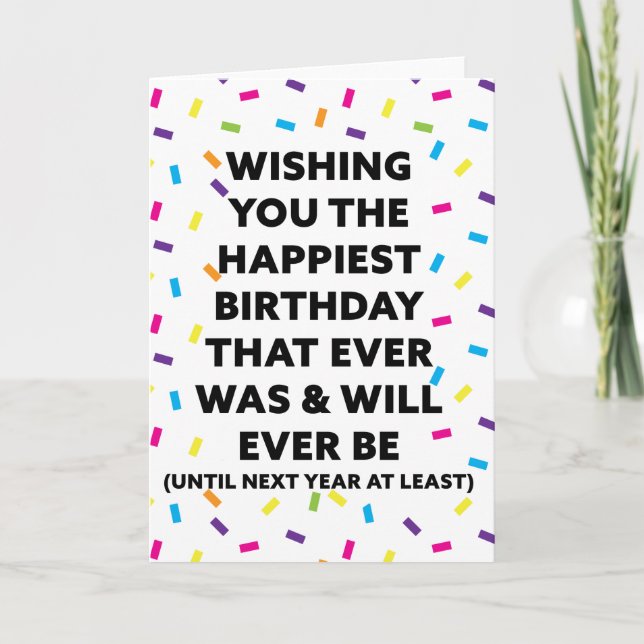 Wishing You the Happiest Birthday Card (Front)