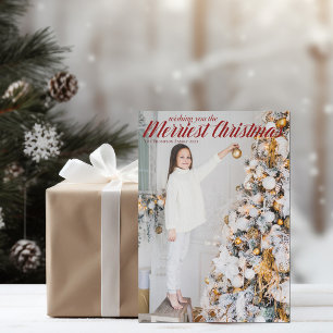 Wishing You the Merriest Christmas Photo Magnet