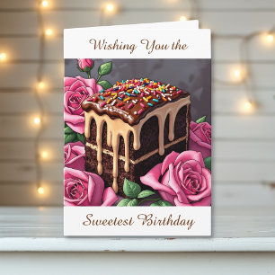 Wishing You the Sweetest Birthday Cake Card
