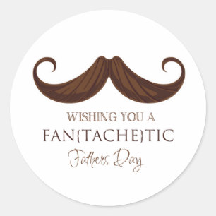 Wishing you to fan [erases] tic Father's Day Classic Round Sticker