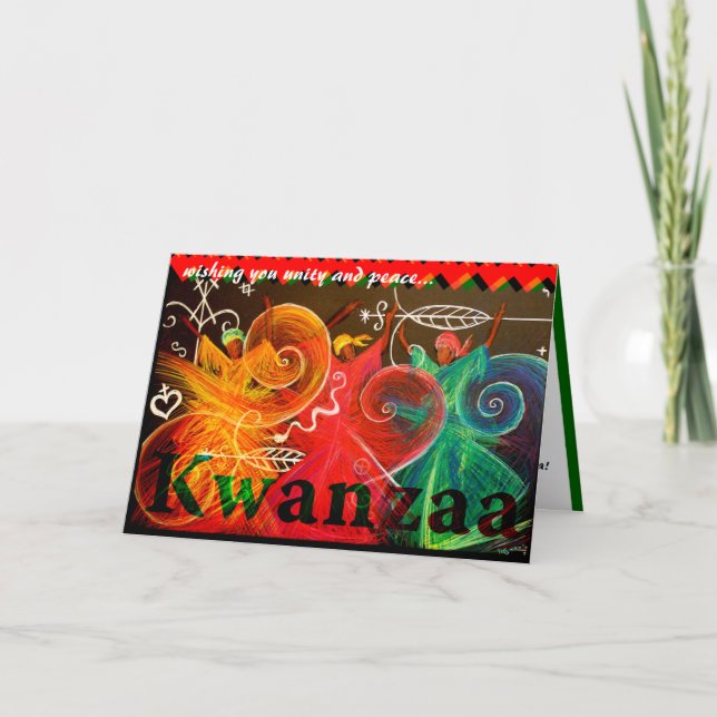 wishing you unity and peace... Kwanzaa Holiday Card (Front)