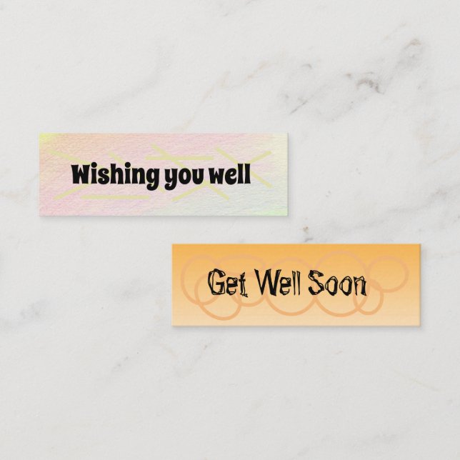 Wishing you well/Get Well Soon  Mini Business Card (Front/Back)