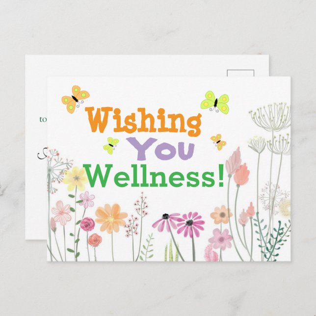 Wishing You Wellness  Postcard (Front/Back)