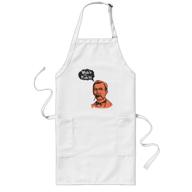 "Wish'n I was Fish'n" Long Apron (Front)