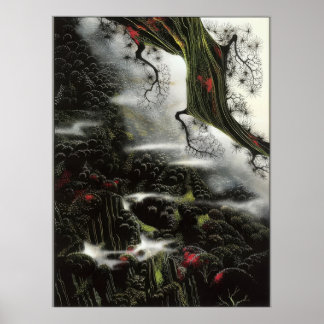 Wisps of Fog and Branch - 1996; United States  Eyv Poster
